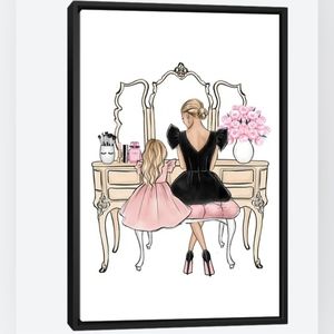 Mom and daughter love 8 1/2"x11" Framed Wall Art